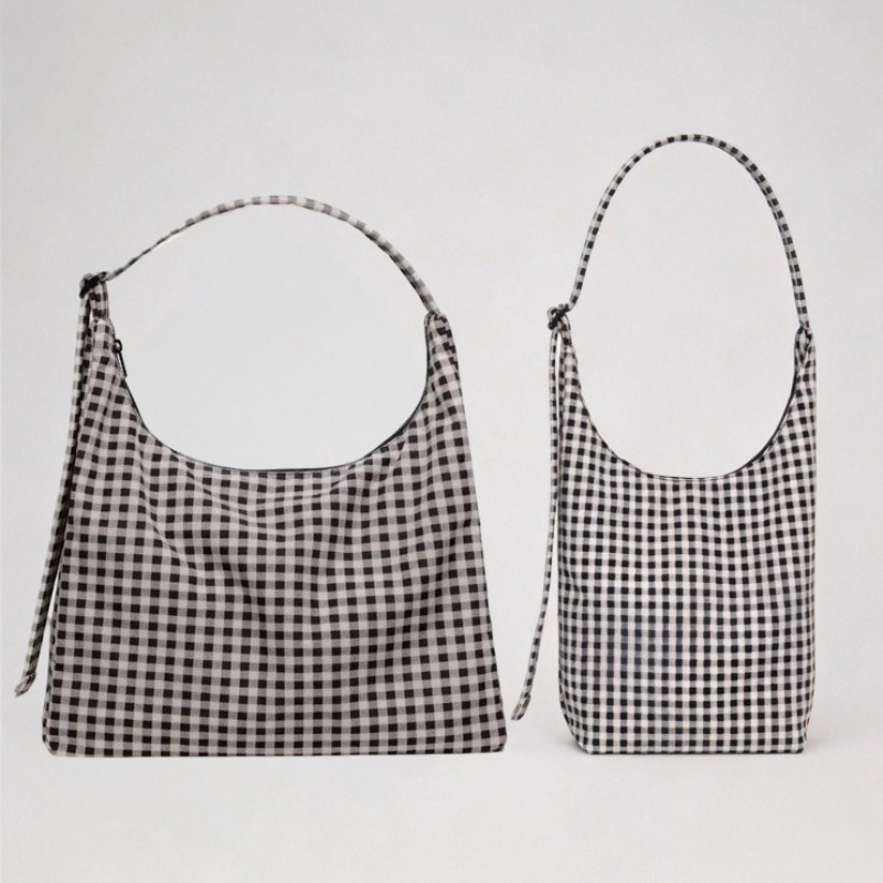 Luxury Bags White - Designer Checkered Shoulder Bag,Black And White