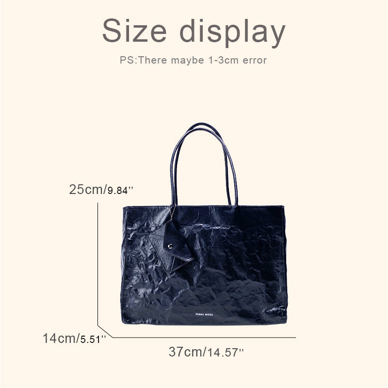 Korean Casual Kraft Paper Tote - Discount Luxury Bags recension och pris