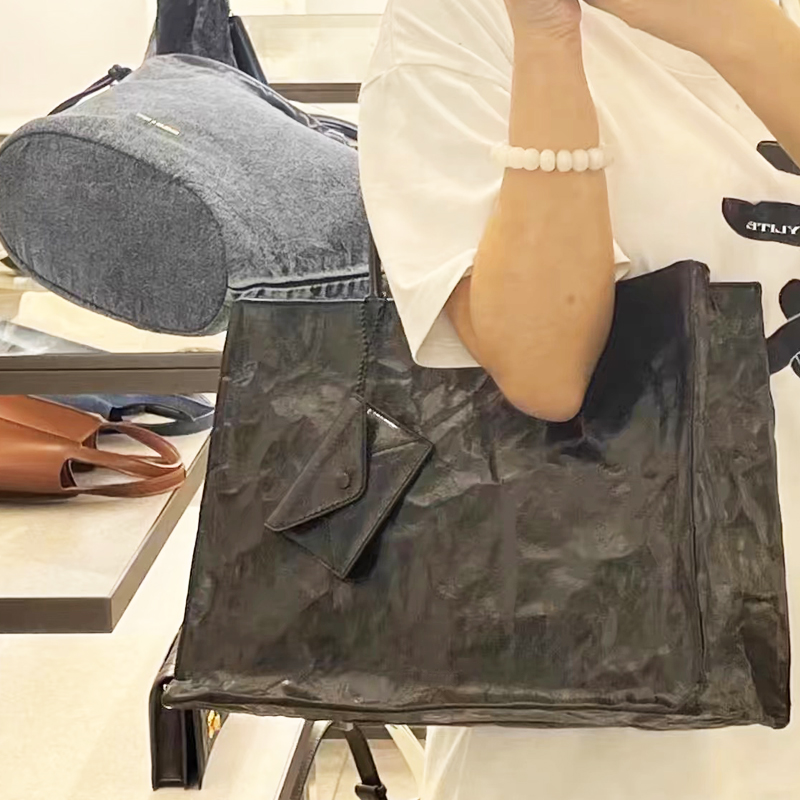 Korean Casual Kraft Paper Tote - Discount Luxury Bags recension och pris