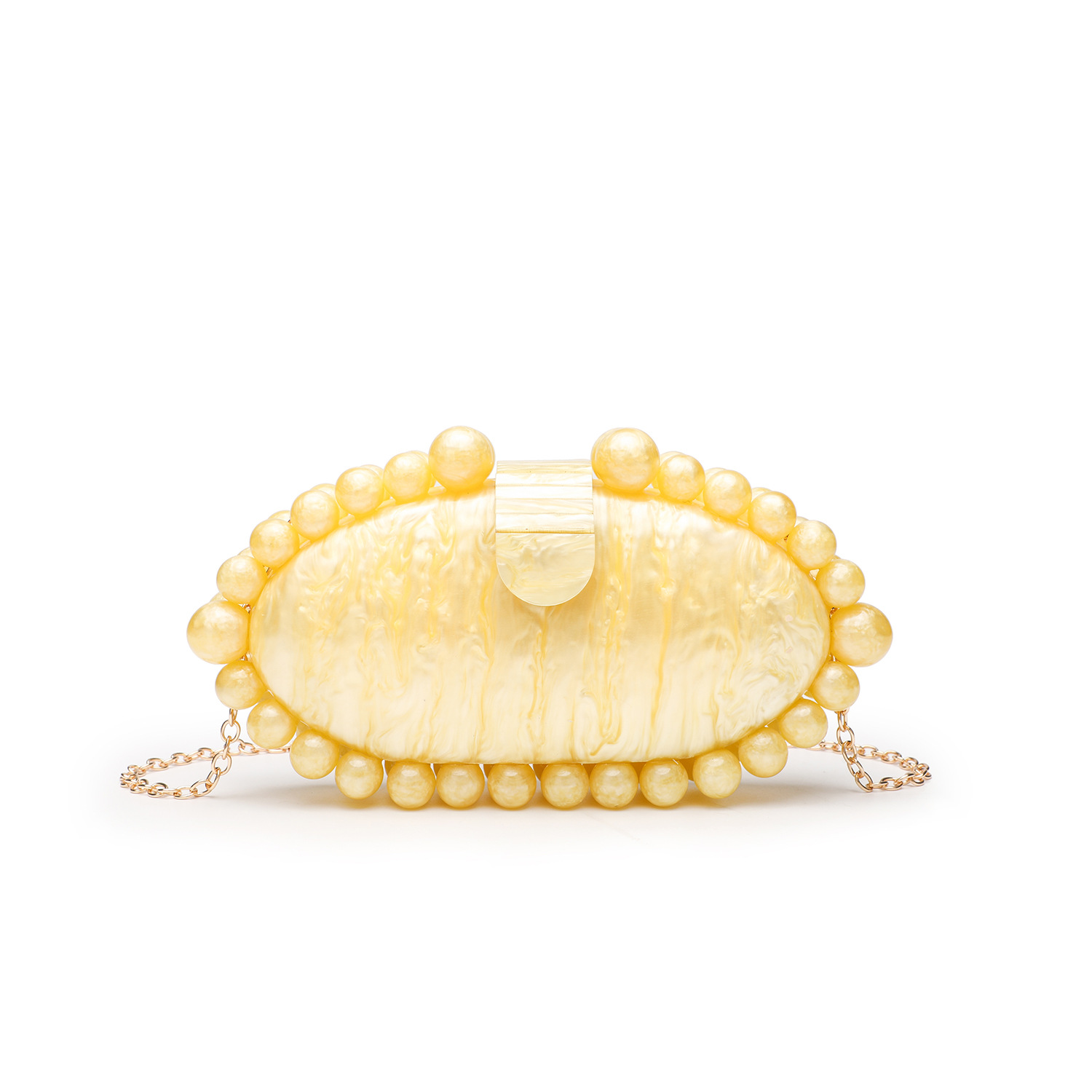 Elegant Marble Acrylic Clutch  - Luxury Bags White recension och pris
