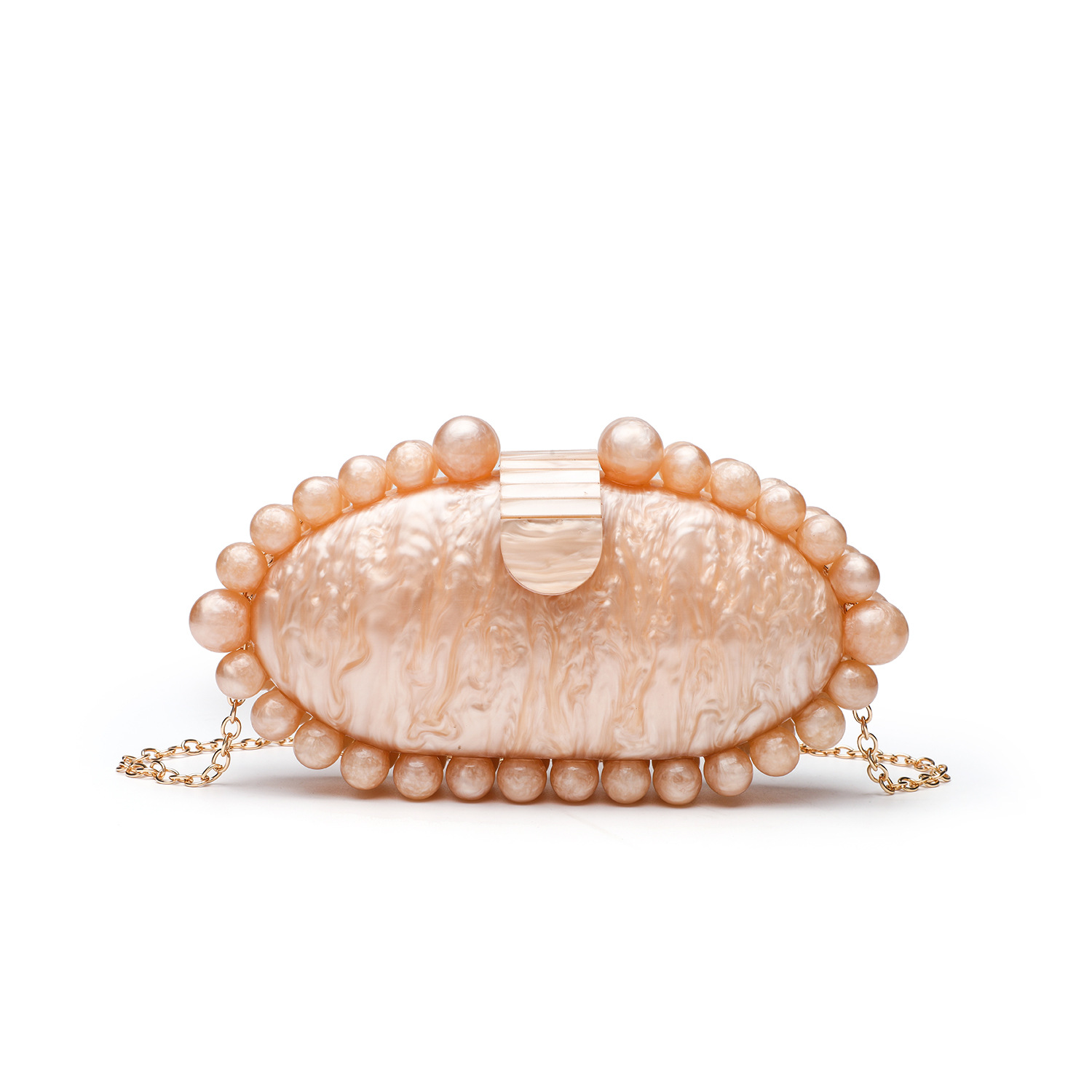 Elegant Marble Acrylic Clutch  - Luxury Bags White recension och pris