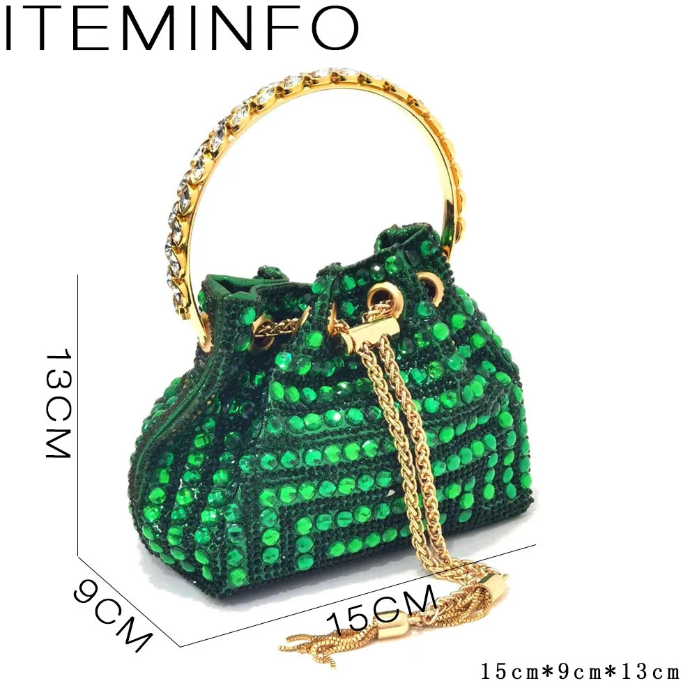 Luxury Green Rhinestone Shoes  - Luxury Bags And Shoes recension och pris