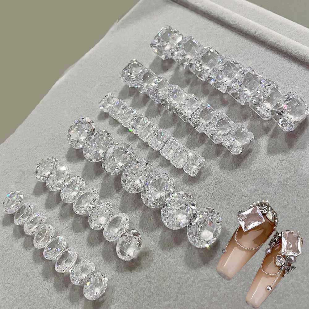 10pcs White Crystal Zirconia N - Luxury Bags White recension och pris