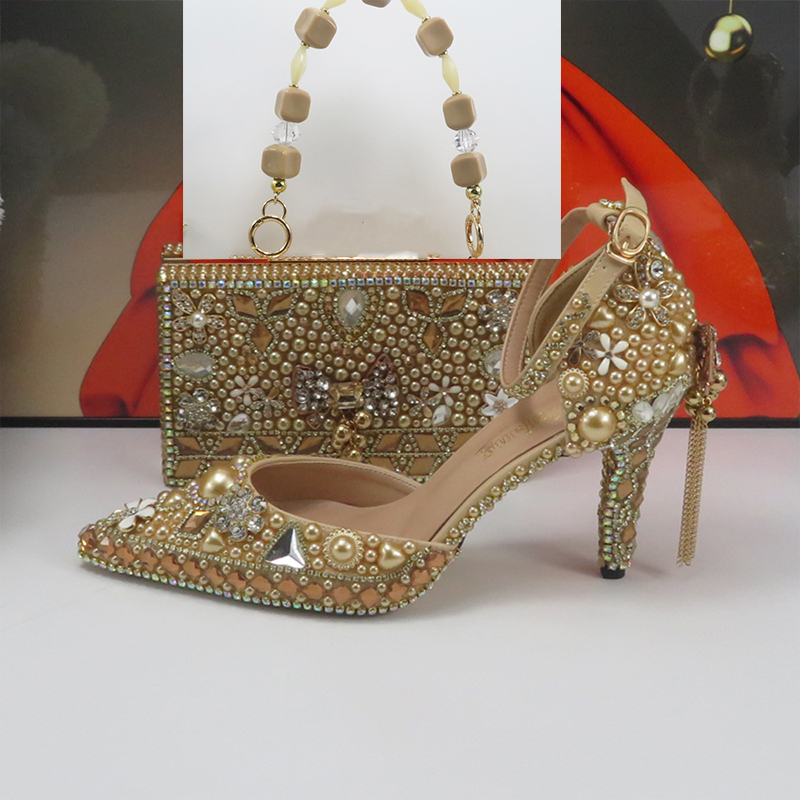 Luxury Champagne Golden Crysta - Luxury Bags And Shoes recension och pris