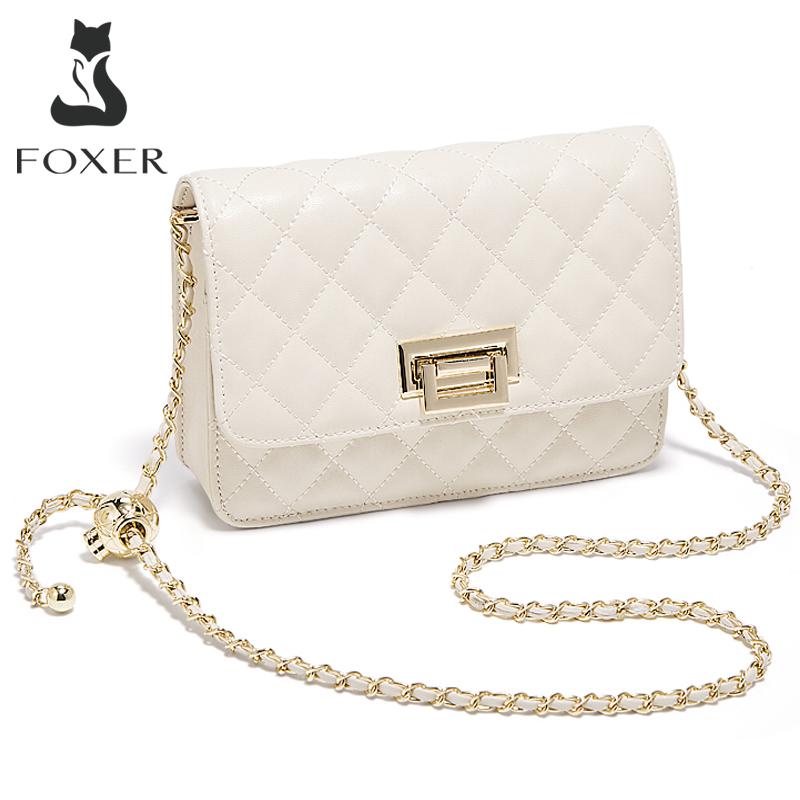 FOXER 2026 Women White Quilted - Luxury Bags White recension och pris