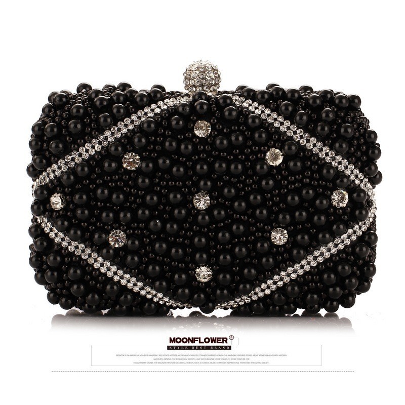 Luxury Crystals Beaded Pearl E - Luxury Bags White recension och pris