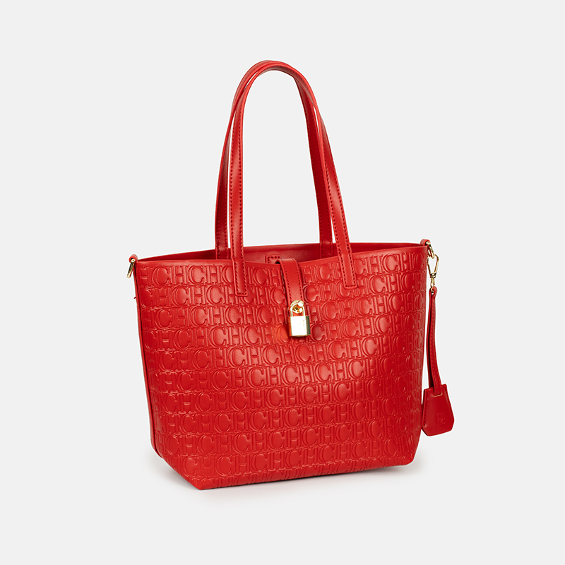 CH Embossed Monogram Tote Bag  - Tote Bag Leather Monogram recension och pris