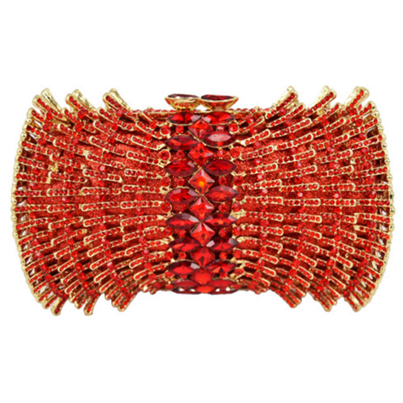 Red Rhinestone Formal Evening  - Luxury Bags White recension och pris