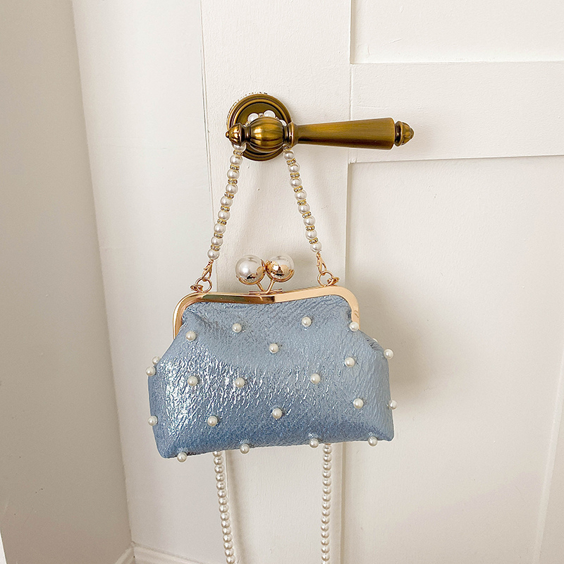 Glitter Pearl Decor Kiss Lock  - Luxury Bags Affordable recension och pris