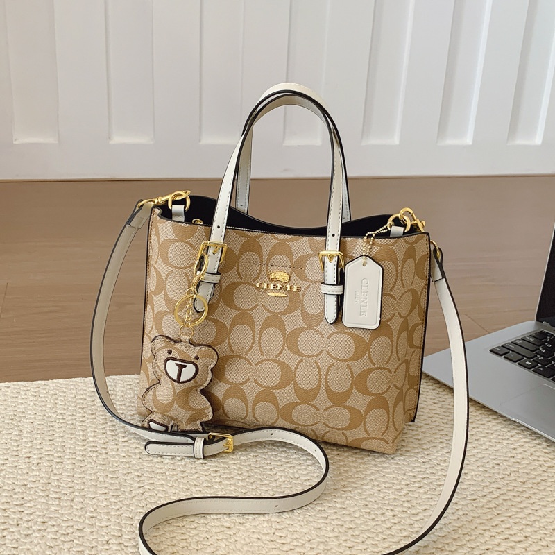 Elegant Monogram Tote Bag in C - Tote Bag Leather Monogram recension och pris