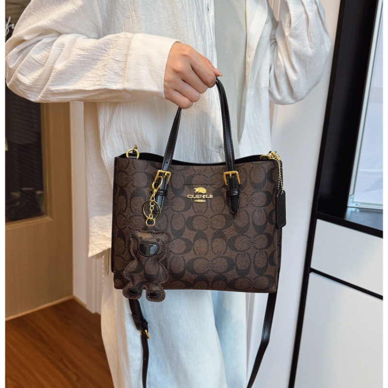 Elegant Monogram Tote Bag in C - Tote Bag Leather Monogram recension och pris