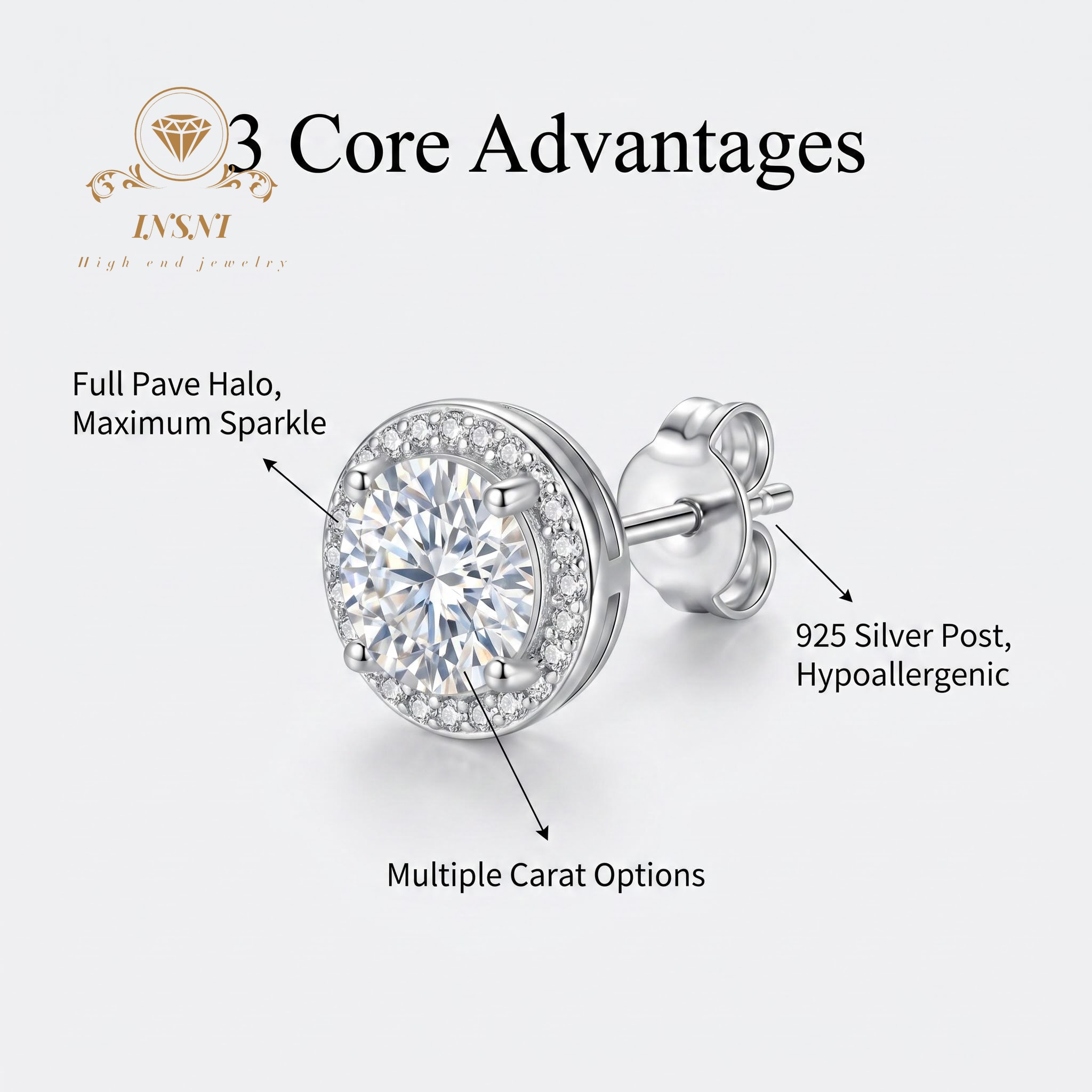 D-color Moissanite Sterling Si - Luxury Bags Affordable recension och pris
