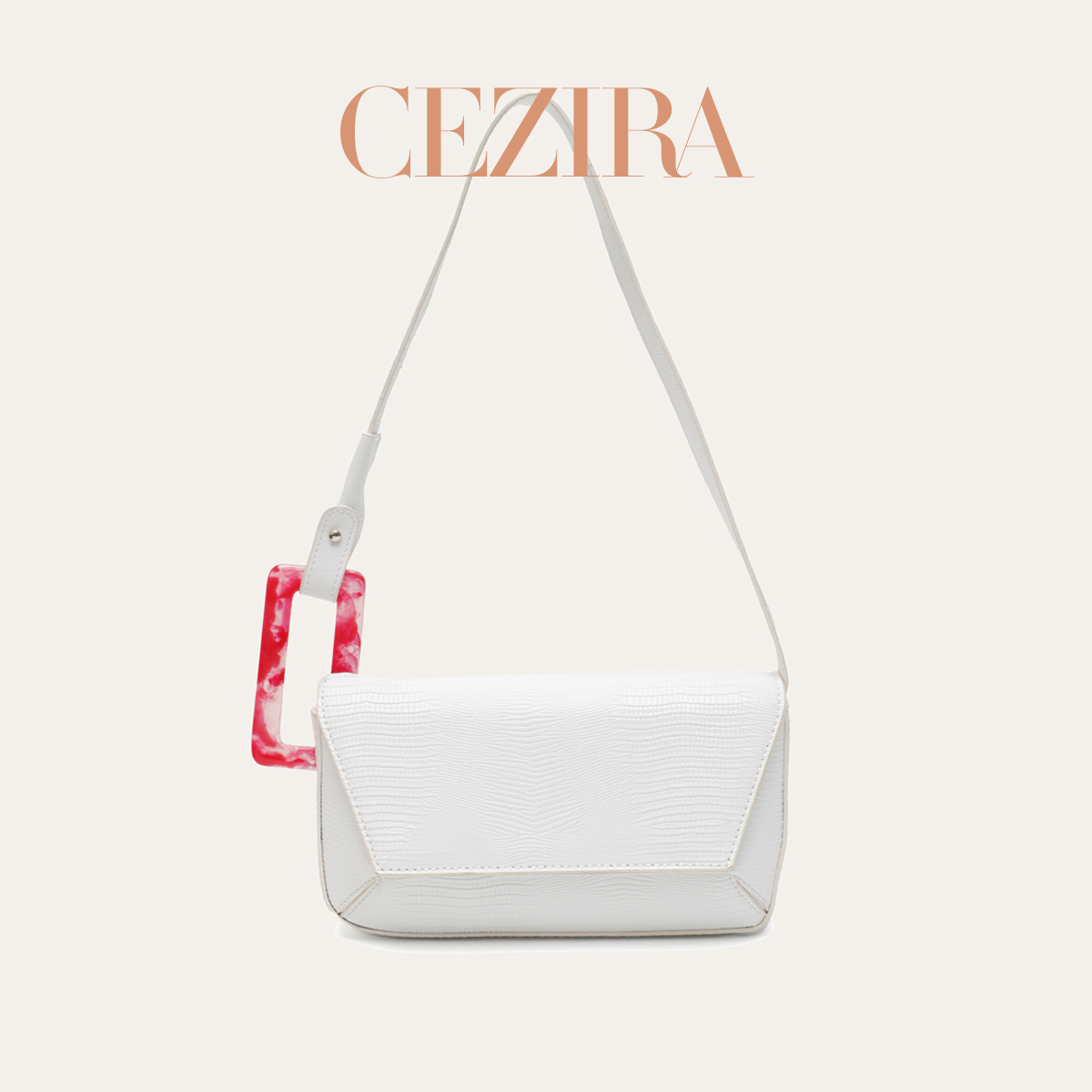 CR Big Square Buckle Pleated T - Luxury Bags Vegan Leather recension och pris