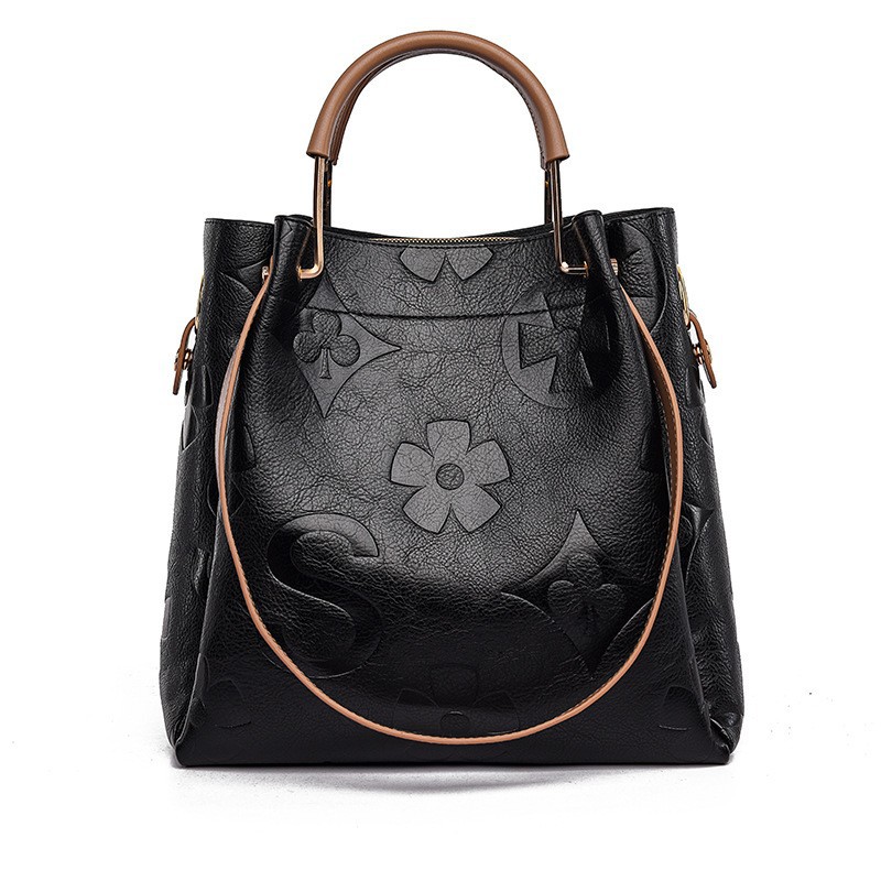 Women's Embossed Monogram Hand - Tote Bag Leather Monogram recension och pris
